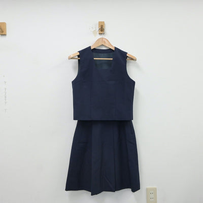 【中古】神奈川県 柿生中学校 女子制服 2点（ベスト・スカート）sf018199