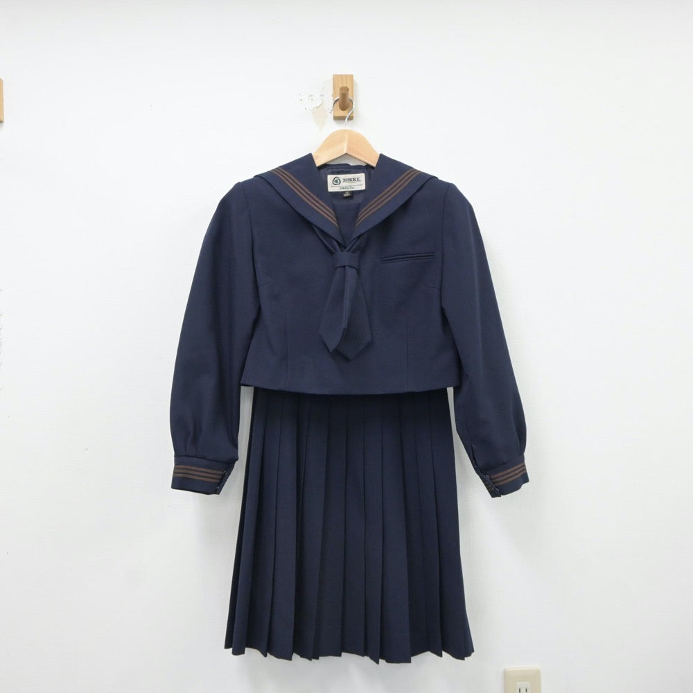 【中古】千葉県 北部中学校 女子制服 5点（シャツ・セーラー服・ニット・スカート）sf018203