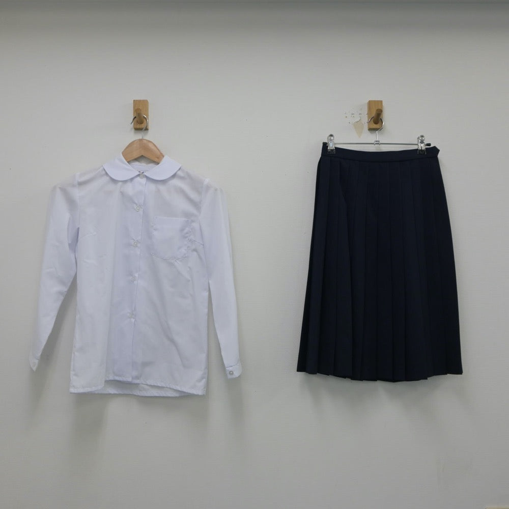 【中古】千葉県 北部中学校 女子制服 5点（シャツ・セーラー服・ニット・スカート）sf018203