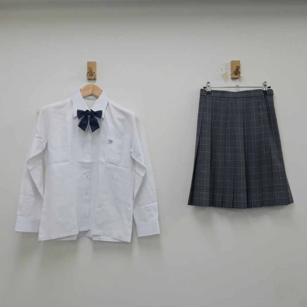 【中古】東京都 明治大学付属中野八王子高等学校 女子制服 4点（ブレザー・シャツ・スカート）sf018207