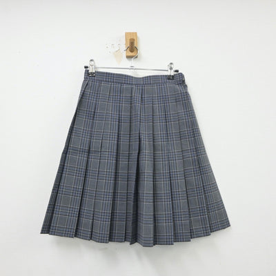 【中古】東京都 明治大学付属中野八王子高等学校 女子制服 3点（ニットベスト・スカート）sf018209