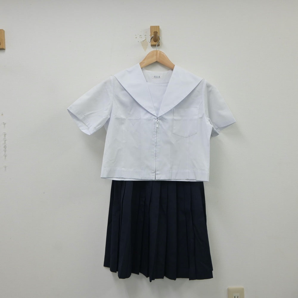 【中古】愛知県 藤浪中学校 女子制服 3点（セーラー服・スカート）sf018216