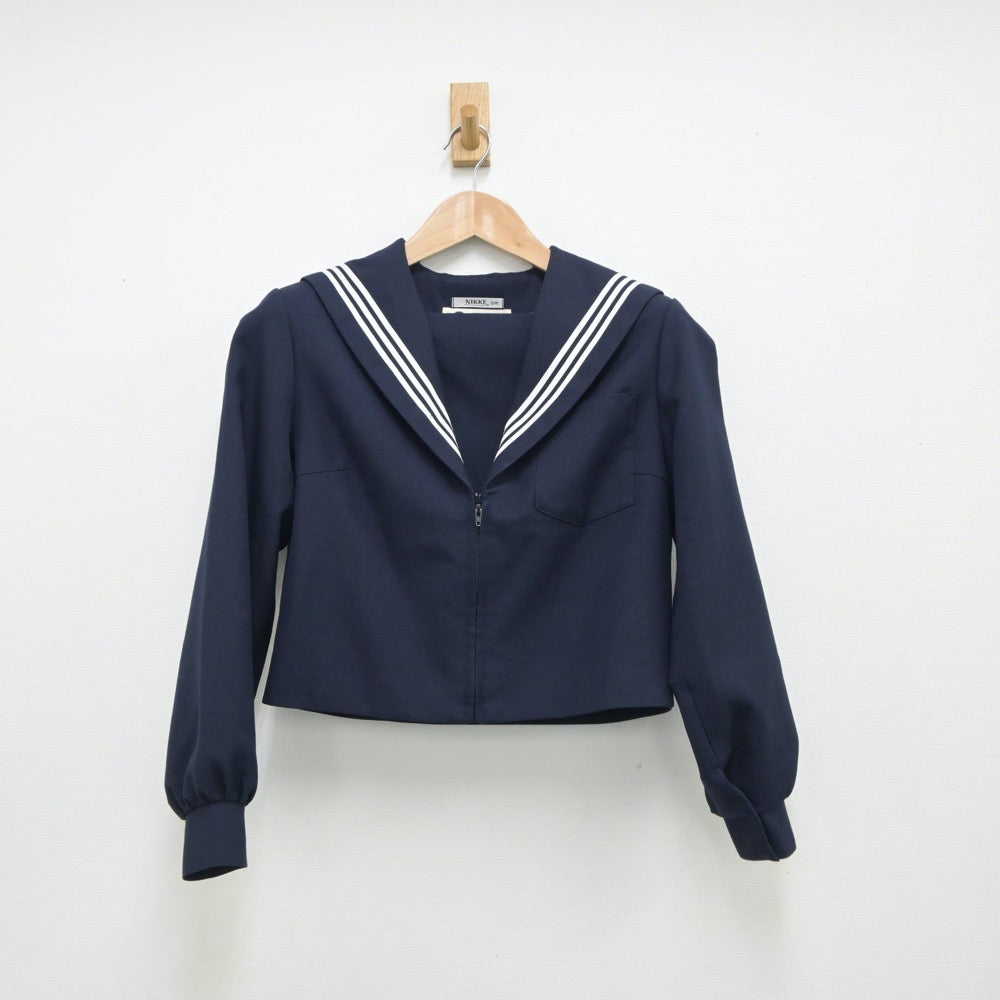 【中古】愛知県 猪子石中学校 女子制服 2点（セーラー服・スカート）sf018219