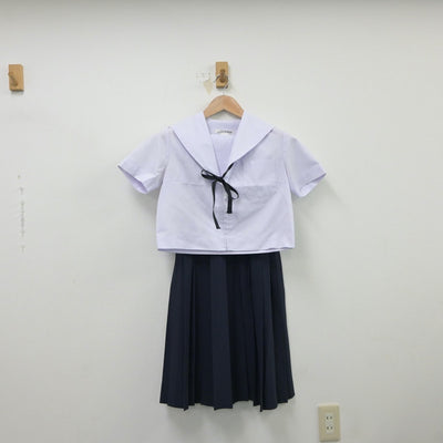 【中古】愛知県 猪子石中学校 女子制服 4点（セーラー服・スカート）sf018220