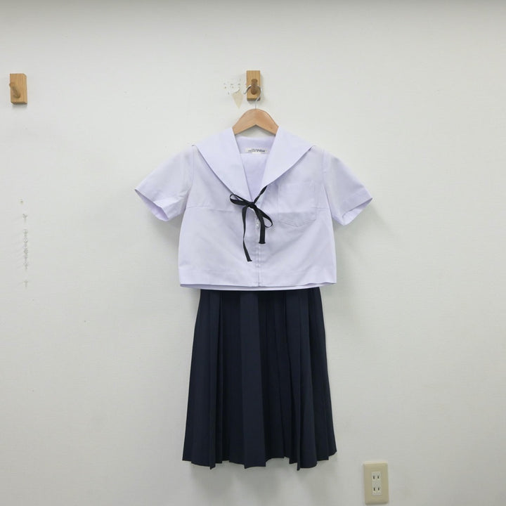 中古制服】愛知県 猪子石中学校 女子制服 4点（セーラー服