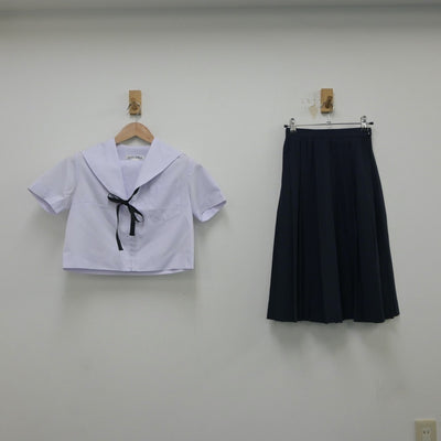 【中古】愛知県 猪子石中学校 女子制服 4点（セーラー服・スカート）sf018220