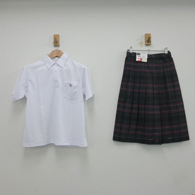 【中古】愛知県 愛知県立春日井商業高等学校 女子制服 3点（シャツ・スカート）sf018230