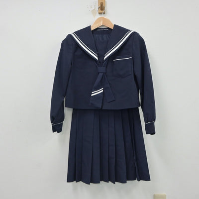 【中古】静岡県 浜松市立神久呂中学校 女子制服 3点（セーラー服・スカート）sf018238