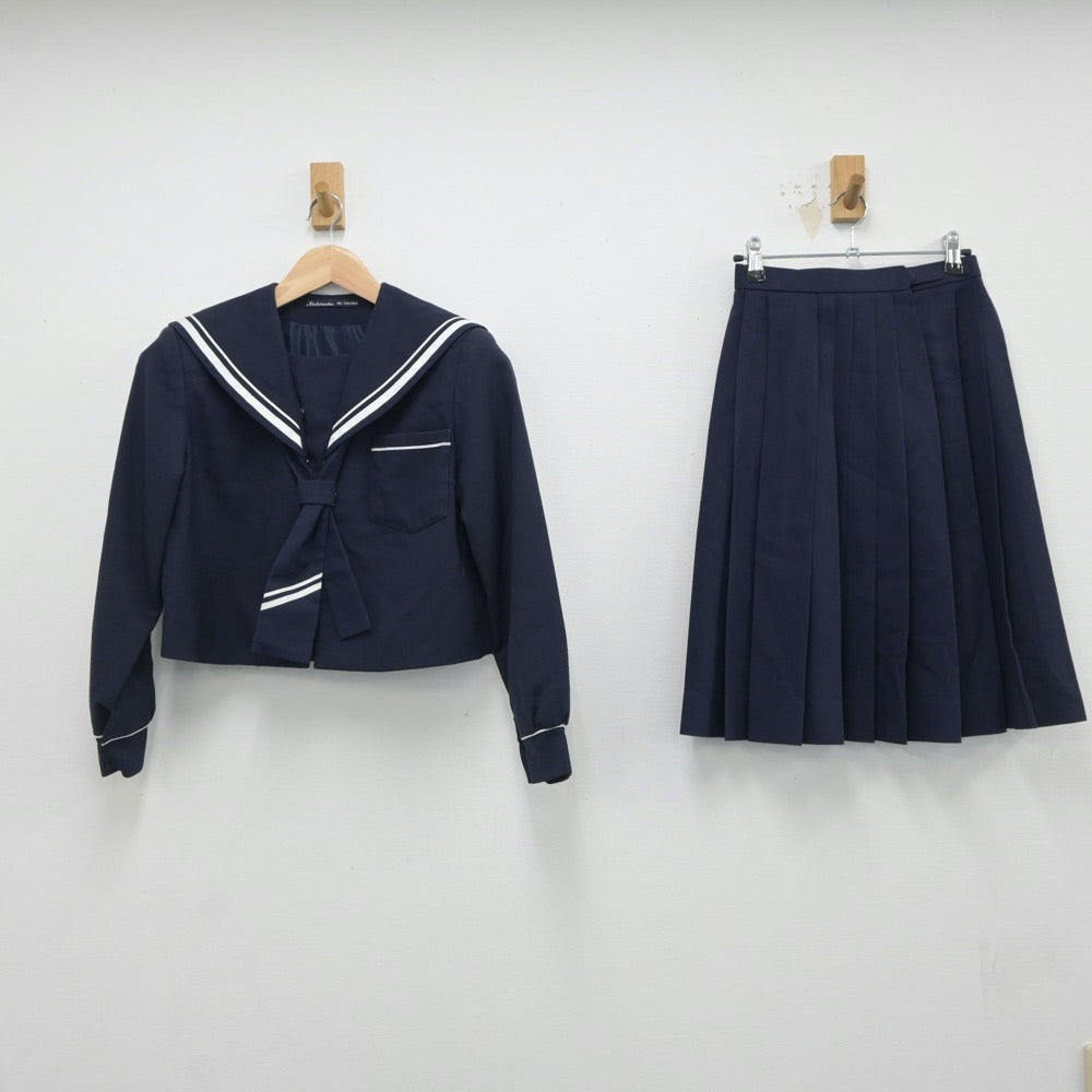 【中古】静岡県 浜松市立神久呂中学校 女子制服 3点（セーラー服・スカート）sf018238