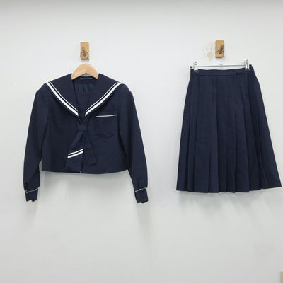 【中古】静岡県 浜松市立神久呂中学校 女子制服 3点（セーラー服・スカート）sf018238