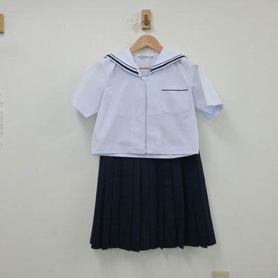 【中古】静岡県 浜松市立神久呂中学校 女子制服 2点（セーラー服・スカート）sf018240