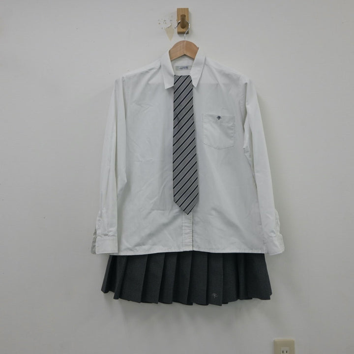 【中古】青森県 東奥学園高等学校 女子制服 6点（ブレザー・シャツ・シャツ・ニット・スカート）sf018242