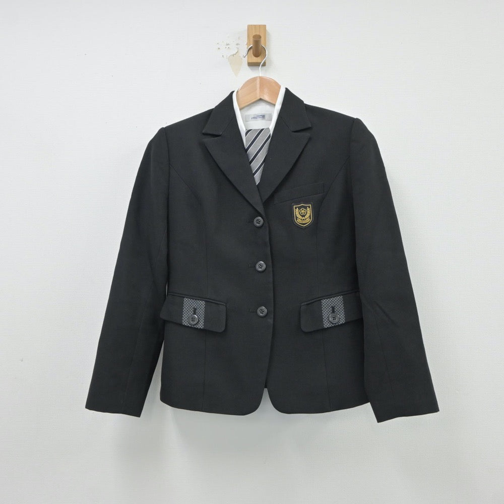 【中古】青森県 東奥学園高等学校 女子制服 3点（ブレザー・シャツ）sf018243