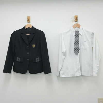 【中古】青森県 東奥学園高等学校 女子制服 3点（ブレザー・シャツ）sf018243