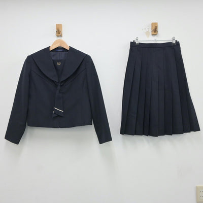 【中古】青森県 新城中学校 女子制服 3点（セーラー服・スカート）sf018247