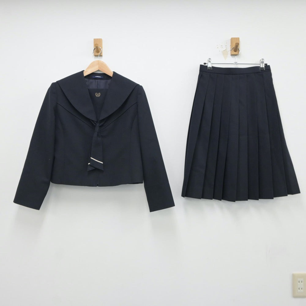 【中古】青森県 新城中学校 女子制服 3点（セーラー服・スカート）sf018248