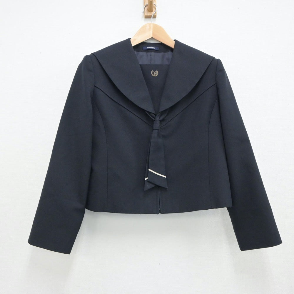 【中古】青森県 新城中学校 女子制服 3点（セーラー服・スカート）sf018248