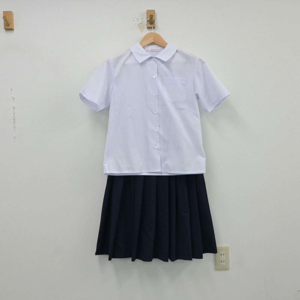 【中古】群馬県 高崎市立並榎中学校 女子制服 3点（シャツ・ベスト・スカート）sf018249