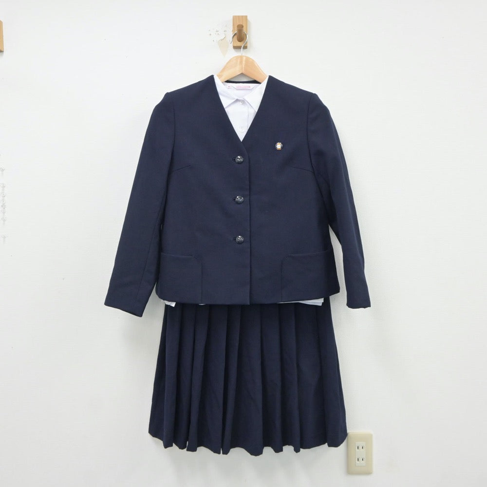 【中古】群馬県 高崎市立並榎中学校 女子制服 3点（ブレザー・シャツ・スカート）sf018250