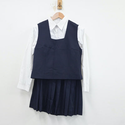 【中古】香川県 高松高等学校 女子制服 4点（ブレザー・シャツ・ベスト・スカート）sf018257