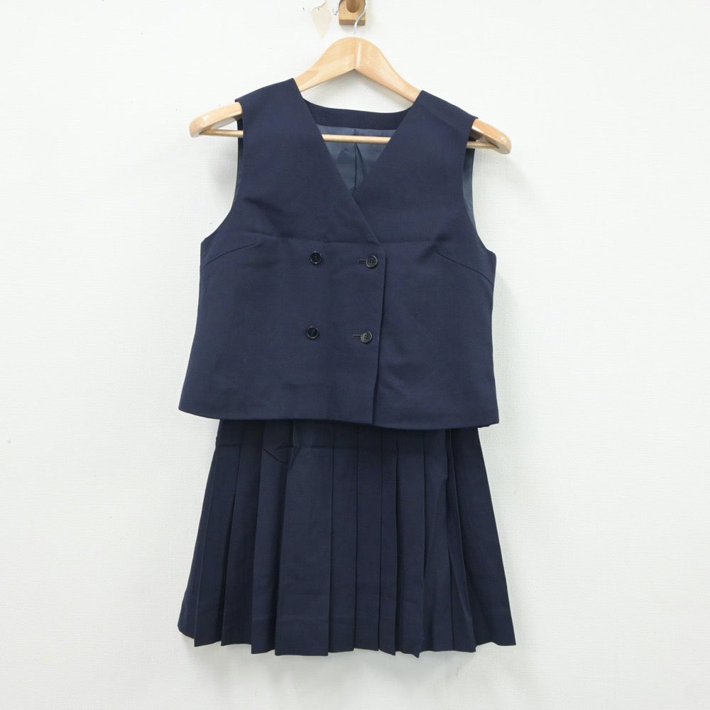 【中古】茨城県 水海道第一高等学校 女子制服 4点（ブレザー・ベスト・スカート）sf018268