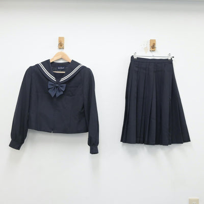 【中古】北海道 北海道旭川北高等学校 女子制服 4点（セーラー服・スカート）sf018270