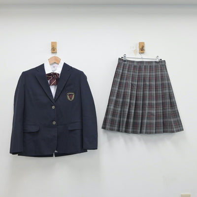 【中古】東京都 立川第五中学校 女子制服 4点（ブレザー・シャツ・スカート）sf018275