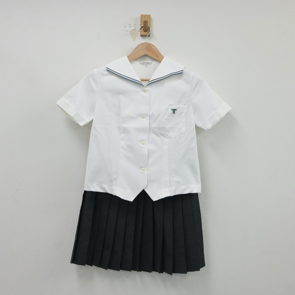 【中古】山形県 東海大山形高等学校 女子制服 3点（セーラー服・シャツ・スカート）sf018277