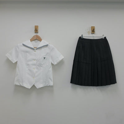 【中古】山形県 東海大山形高等学校 女子制服 3点（セーラー服・シャツ・スカート）sf018277