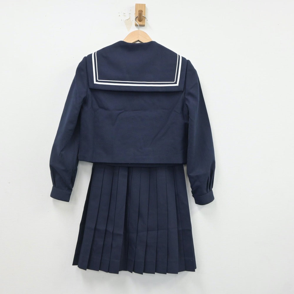 中古制服】山形県 山形第十中学校 女子制服 3点（セーラー服・スカート