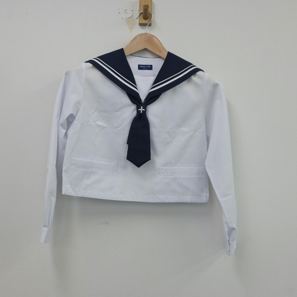 【中古】山形県 山形第十中学校 女子制服 4点（セーラー服）sf018282