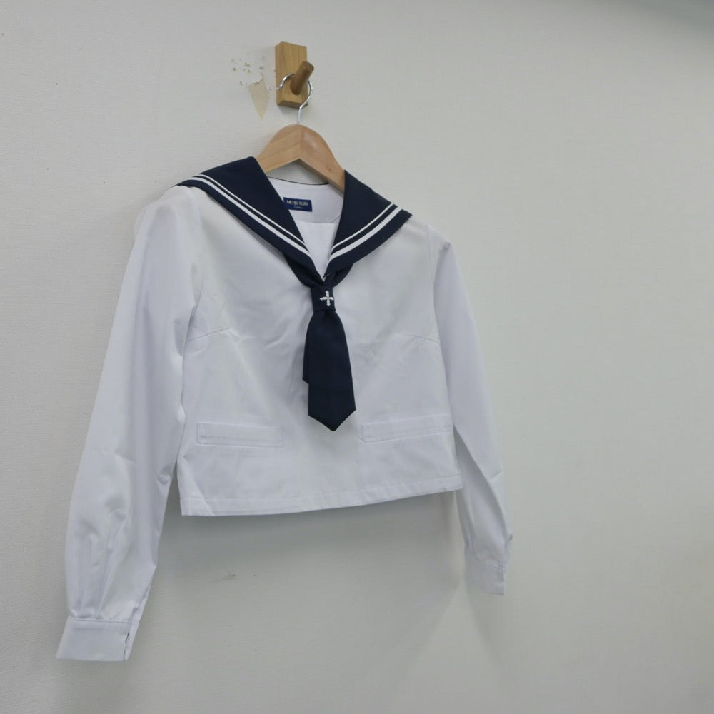 【中古】山形県 山形第十中学校 女子制服 4点（セーラー服）sf018282