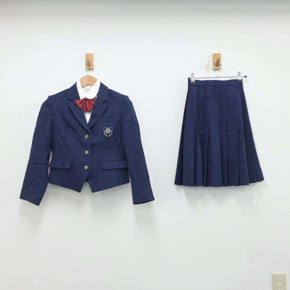 【中古】福島県 福島西高等学校 女子制服 4点（ブレザー・シャツ・スカート）sf018287