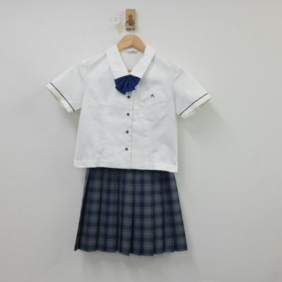 【中古】福島県 福島西高等学校 女子制服 4点（シャツ・スカート）sf018288