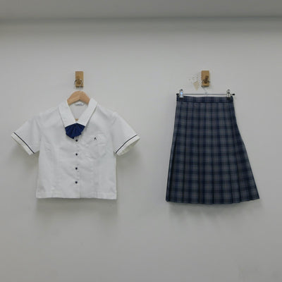 【中古】福島県 福島西高等学校 女子制服 4点（シャツ・スカート）sf018288