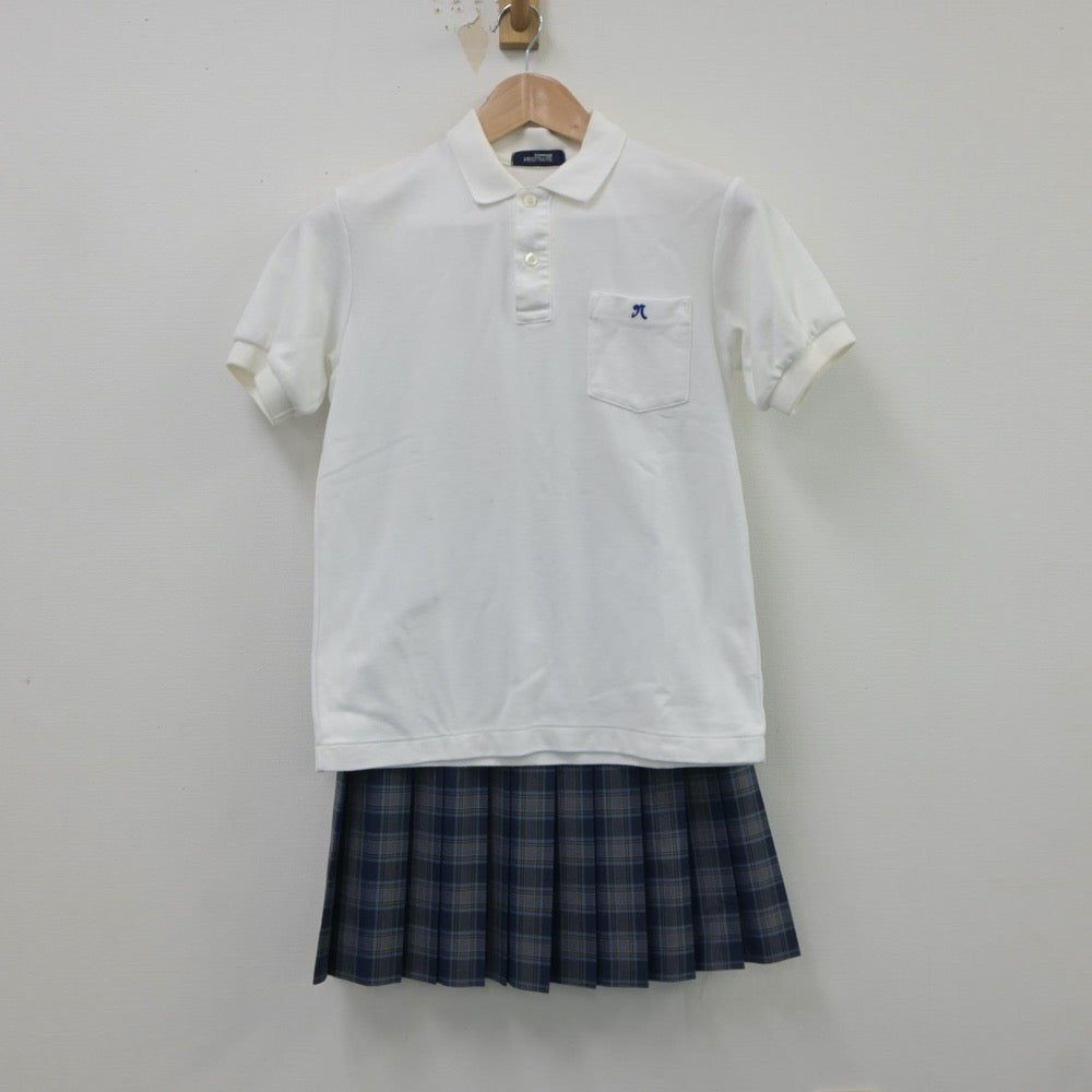 【中古】福島県 福島西高等学校 女子制服 4点（シャツ・スカート）sf018288