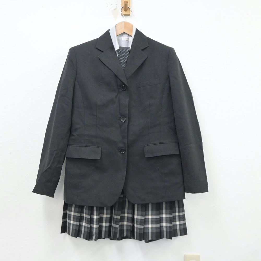 【中古】鹿児島県 鹿児島実業高等学校 女子制服 5点（ブレザー・ニット・シャツ・スカート）sf018294