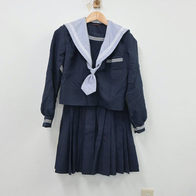 【中古】大阪府 日根野中学校 女子制服 5点（シャツ・セーラー服・スカート）sf018298