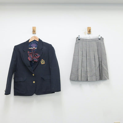 【中古】東京都 中野工業高等学校 女子制服 3点（ブレザー・スカート）sf018300