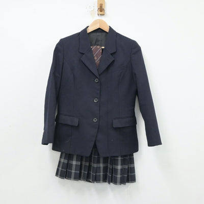 【中古】東京都 東大和南高等学校 女子制服 3点（ブレザー・スカート）sf018305