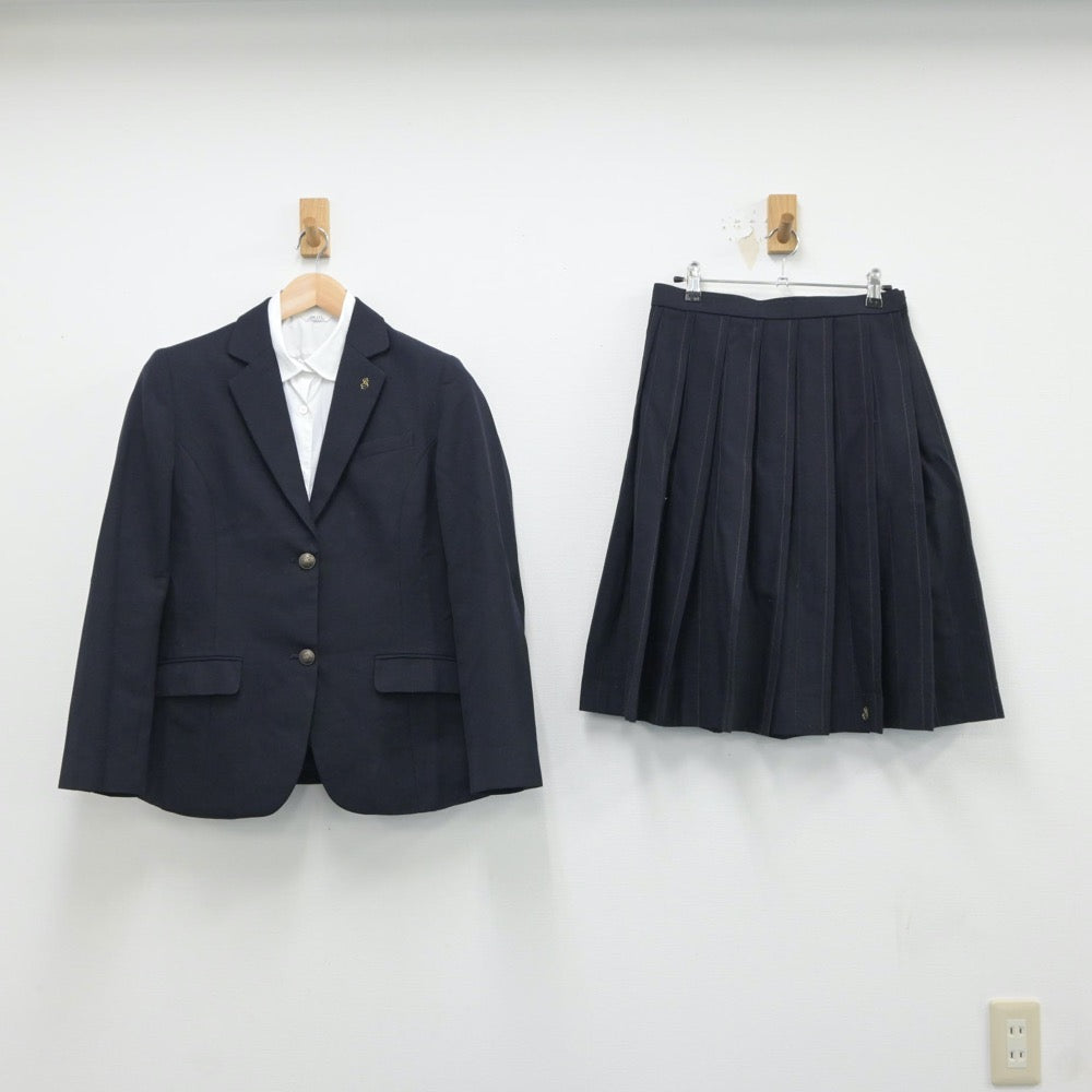 【中古】大阪府 住吉商業高等学校 女子制服 3点（ブレザー・シャツ・スカート）sf018306