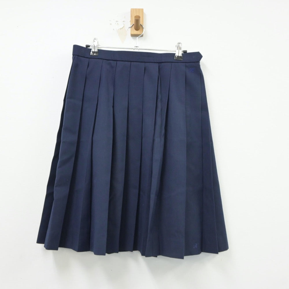 【中古】埼玉県 越ヶ谷高等学校 女子制服 2点（ニットベスト・スカート）sf018309