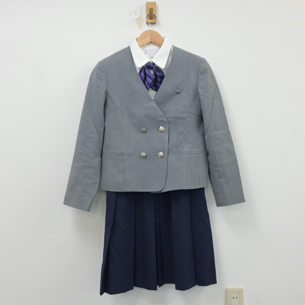 【中古】東京都 跡見学園高等学校 女子制服 5点（ブレザー・シャツ・ジャンパースカート）sf018310