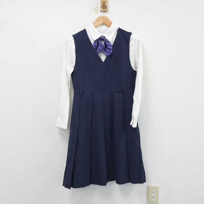 【中古】東京都 跡見学園高等学校 女子制服 5点（ブレザー・シャツ・ジャンパースカート）sf018310