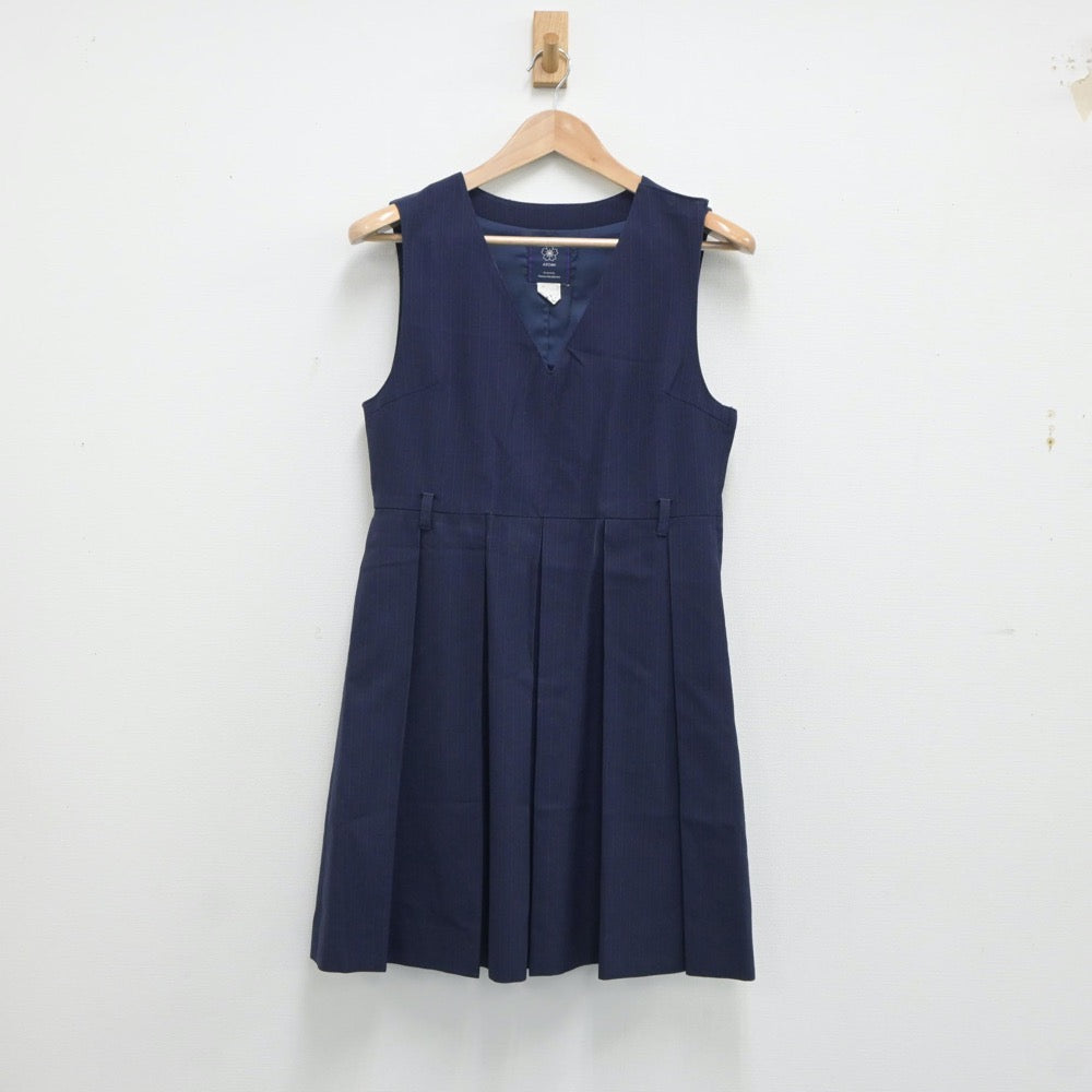 【中古】東京都 跡見学園高等学校 女子制服 3点（ジャンパースカート・スカート）sf018313