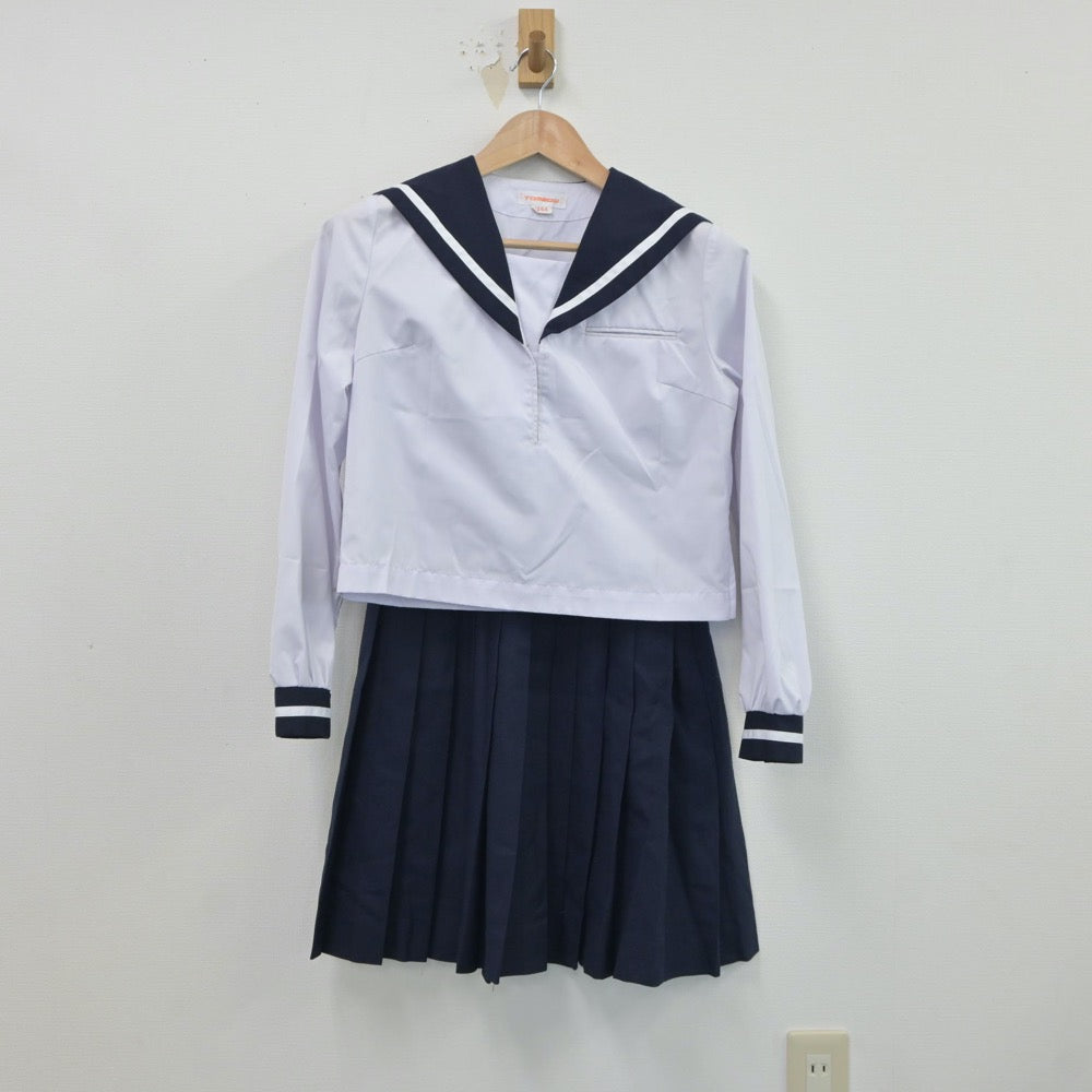 【中古】秋田県 秋田県立秋田工業高等学校 女子制服 5点（セーラー服・セーラー服・ニット・スカート）sf018319