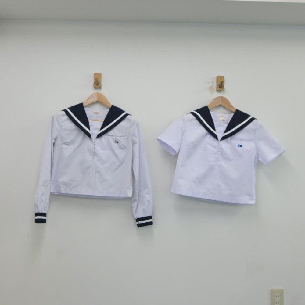 【中古】秋田県 秋田県立秋田工業高等学校 女子制服 2点（セーラー服）sf018320