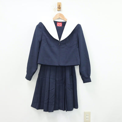 【中古】愛知県 名古屋市立守山東中学校 女子制服 2点（セーラー服・スカート）sf018322