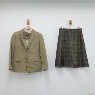 【中古】群馬県 高崎経済大学附属高等学校 女子制服 4点（ブレザー・シャツ・スカート）sf018328