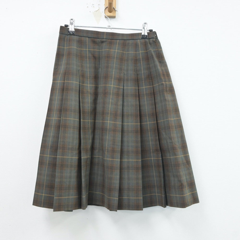 【中古】群馬県 高崎経済大学附属高等学校 女子制服 2点（ニットベスト・スカート）sf018329